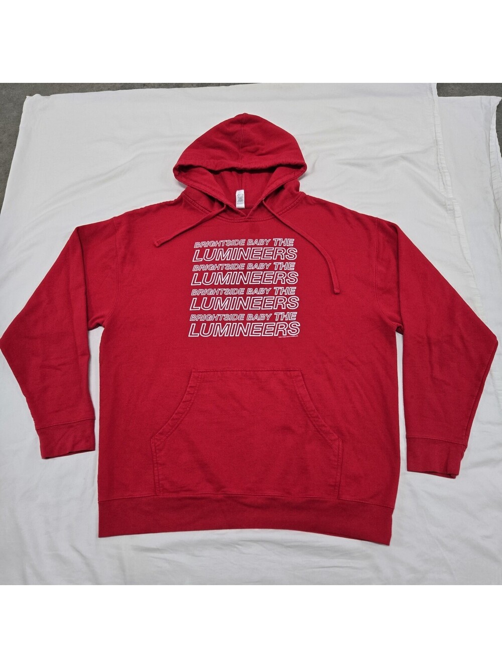 Size XL The Lumineers Brightside Baby Hoodie Red Album Graphic Pullover Adults